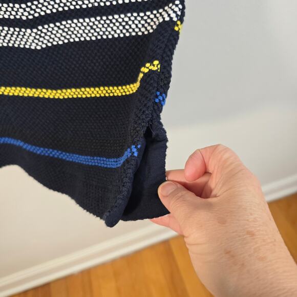 Tommy Hilfiger Dress Women's 6 Navy Primary Stripe Textured Beach Coastal READ - Picture 5 of 13